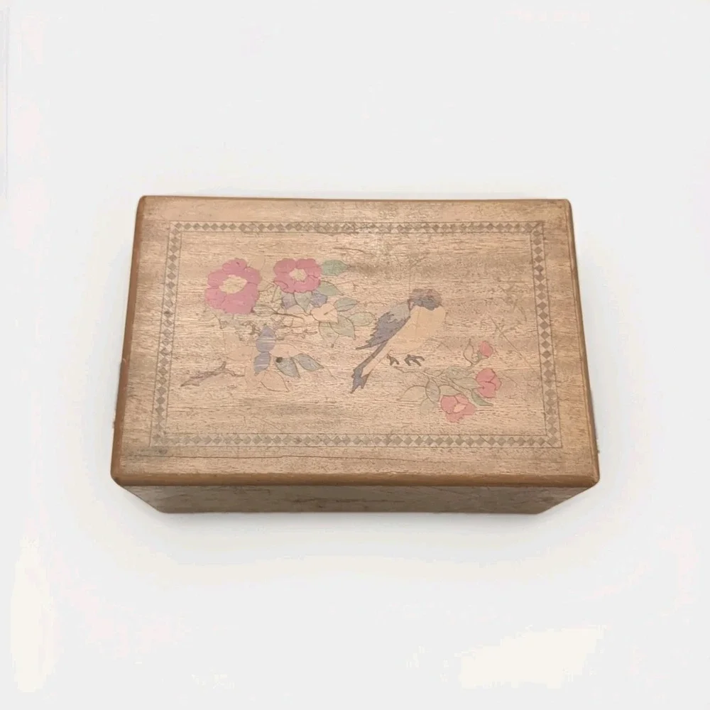 Vintage Japanese Bird Wooden Trick Box /‎ Puzzle Box (Himitsu-Bako)